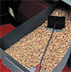 Detalle de chimenea de pellets: deposito